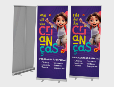 Banner para Roll Up Lona 280g 85x225 cm (sem estrutura) - 4x0 - 1 unid
