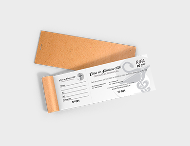 Bloco com Canhoto Numerado Sulfite 75g 19,5x6,5 cm 50x1 via - 1x0 - 50 unid