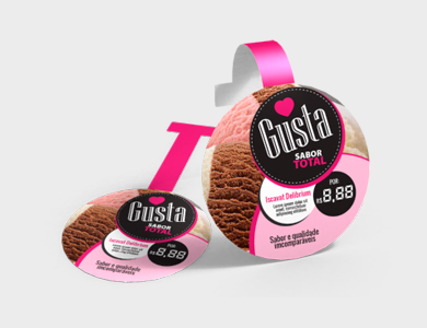 Wobbler PVC 0,3 mm 14x14cm - 4x0 - 25 unid