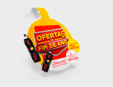 Wobbler Corte Especial PVC 0,3 mm 14x14cm - 4x0 - 50 unid